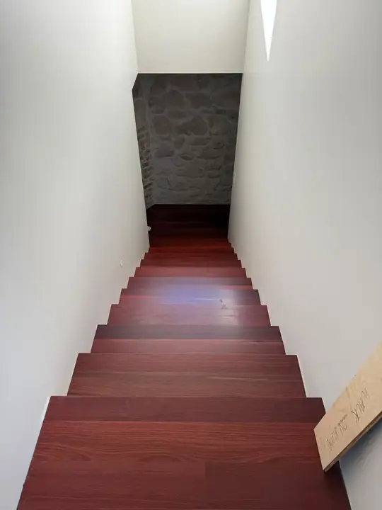 Jarrah stair treads and risers in a Perth home