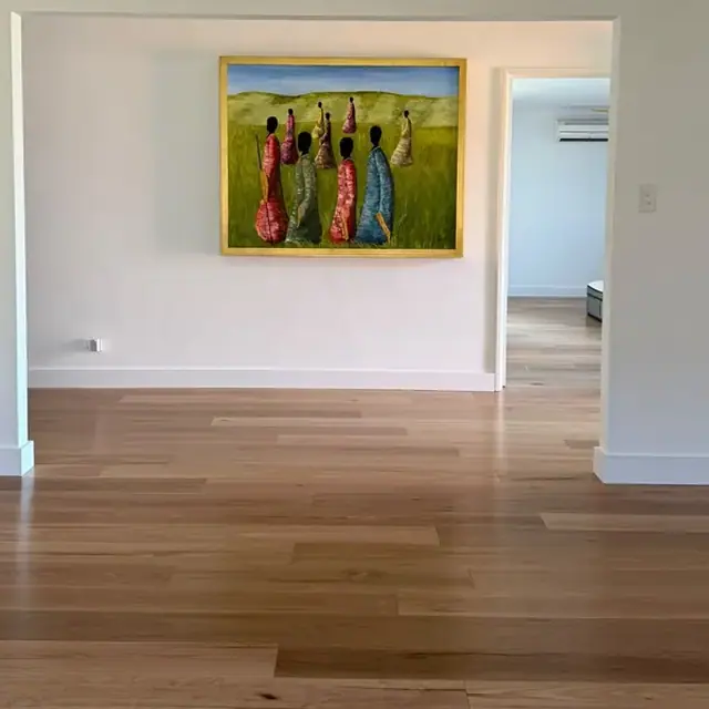 Solid pre-finished timber boards through an open plan Perth home
