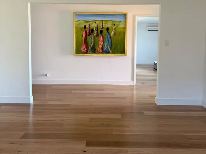 Solid pre-finished timber boards through an open plan Perth home